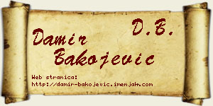 Damir Bakojević vizit kartica
